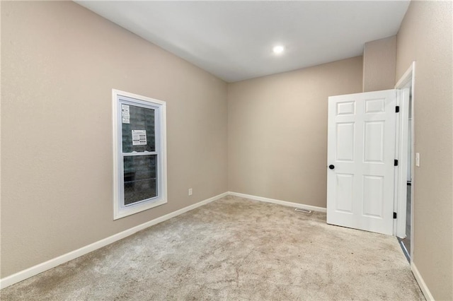 view of carpeted empty room