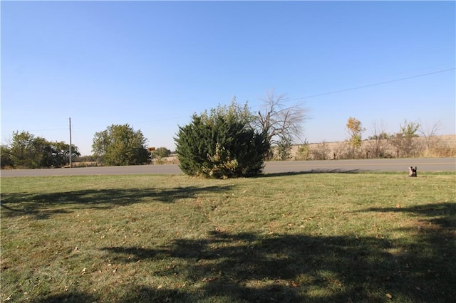 view of yard featuring a rural view