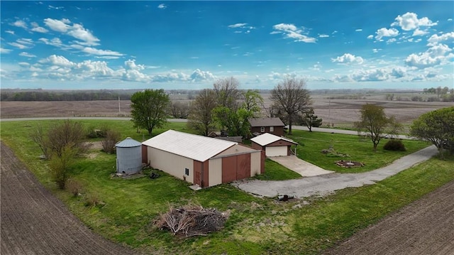 bird's eye view featuring a rural view