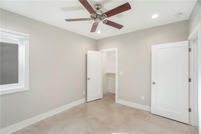 unfurnished bedroom with ceiling fan, a closet, and light colored carpet