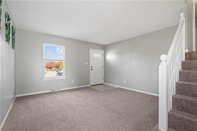 view of carpeted entryway