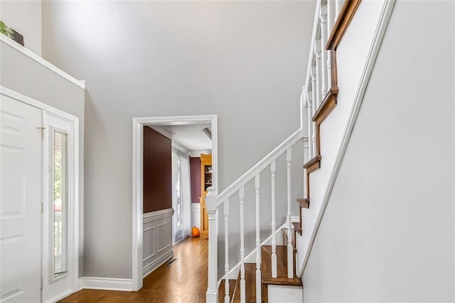 entrance foyer featuring hardwood / wood-style floors