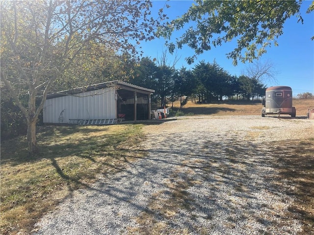 exterior space featuring an outdoor structure