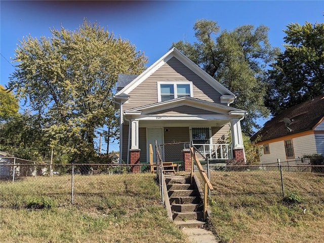 view of front of house featuring a porch