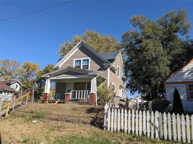 bungalow-style house with covered porch