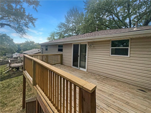 view of wooden deck