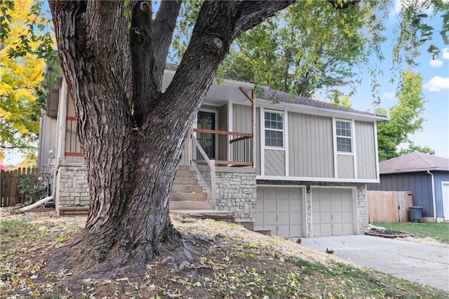 view of front of house featuring a garage