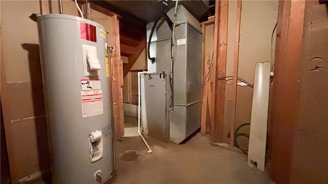 utilities with heating unit and water heater