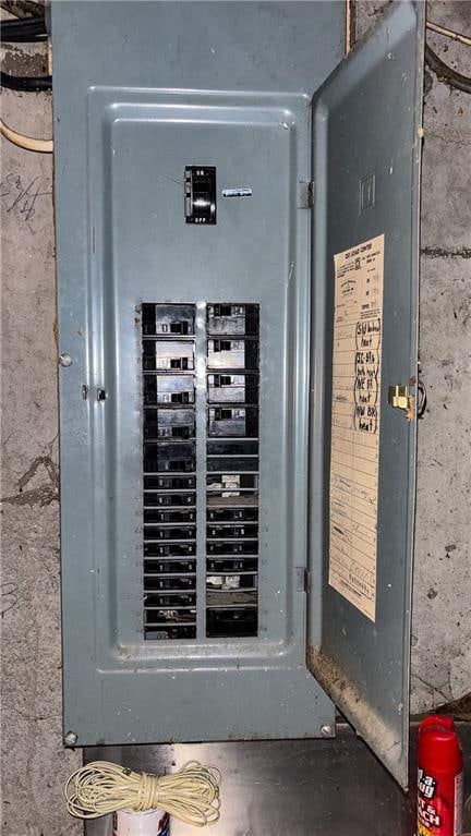 utility room featuring electric panel