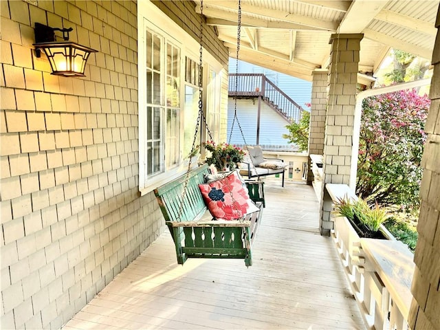 exterior space featuring covered porch