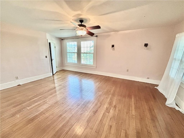 421 W Thompson St, Maryville, MO 64468 - unfurnished room with hardwood / wood-style floors, baseboards, and ceiling fan