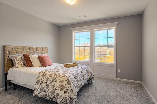 bedroom with carpet floors