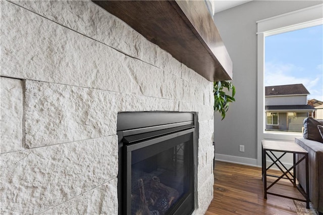 interior details featuring hardwood / wood-style floors