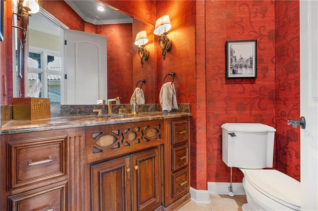 21111 W 95th Ter, Lenexa, KS 66220 - bathroom featuring toilet, wallpapered walls, and baseboards