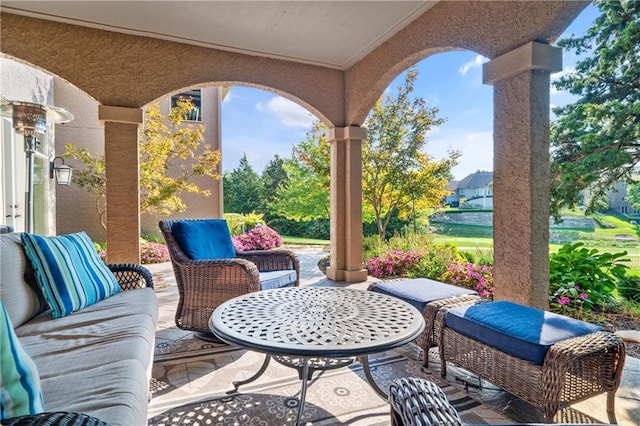 21111 W 95th Ter, Lenexa, KS 66220 - view of patio / terrace featuring an outdoor living space