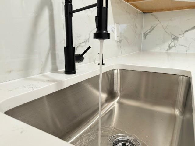 interior details featuring sink