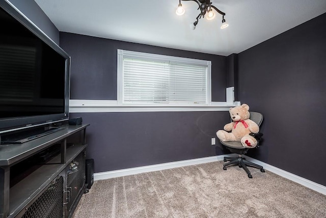 interior space featuring carpet flooring