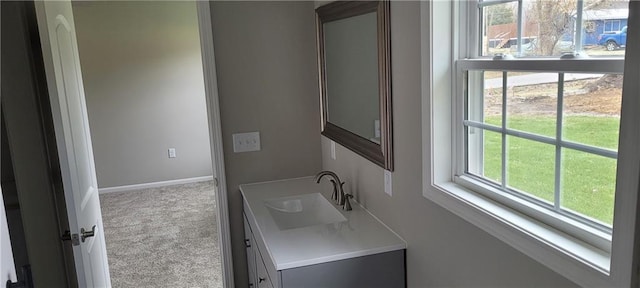 bathroom with vanity