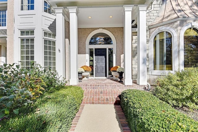 view of doorway to property