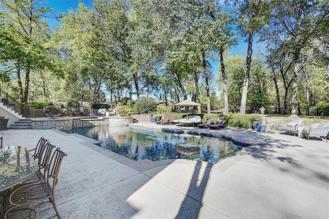 view of pool featuring a patio area