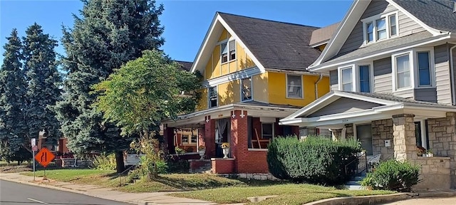 exterior space with covered porch