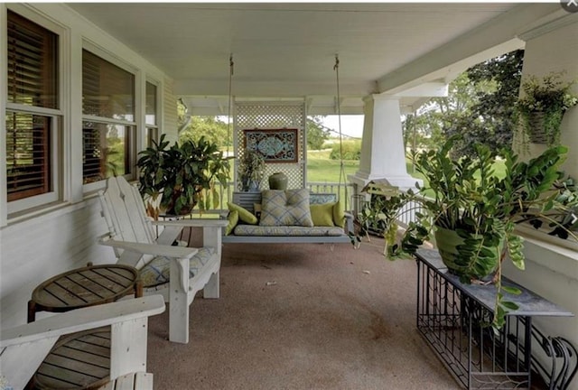 view of patio / terrace featuring covered porch