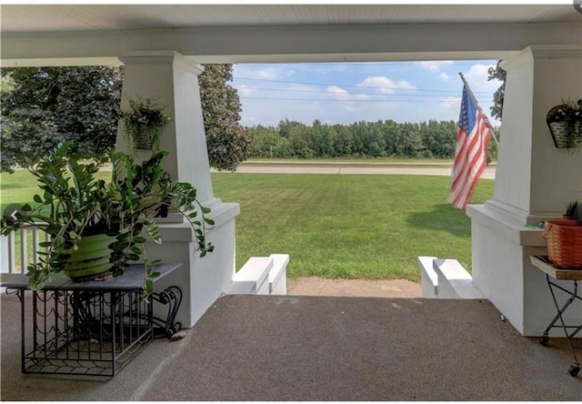 view of yard with a patio