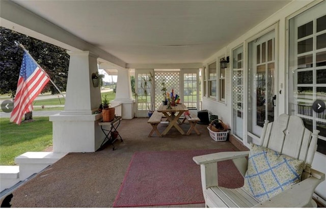 view of patio / terrace featuring a porch