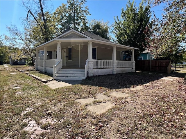 view of front of property with a porch