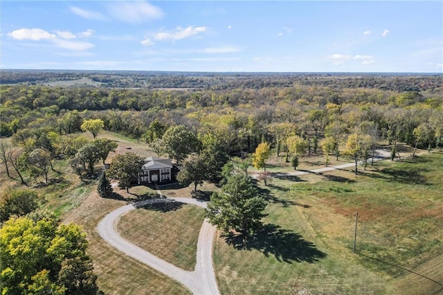 bird's eye view featuring a rural view