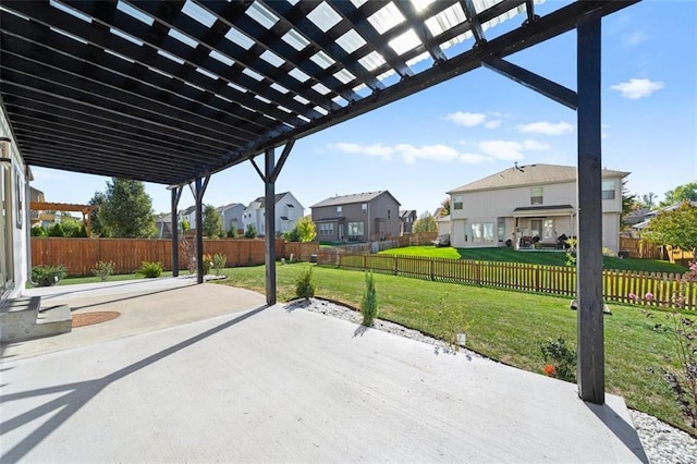 view of patio / terrace with a pergola