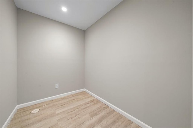 empty room featuring light hardwood / wood-style floors