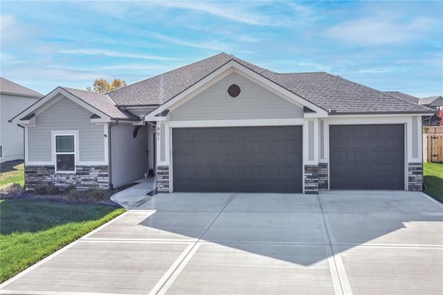 view of front facade with a garage