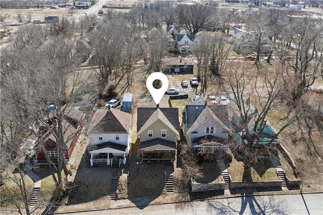 birds eye view of property featuring a residential view