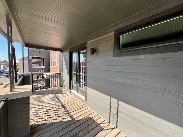 deck with french doors