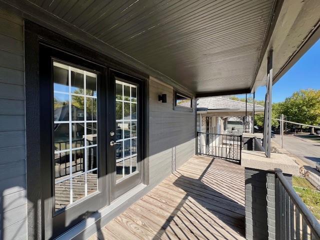 deck with french doors