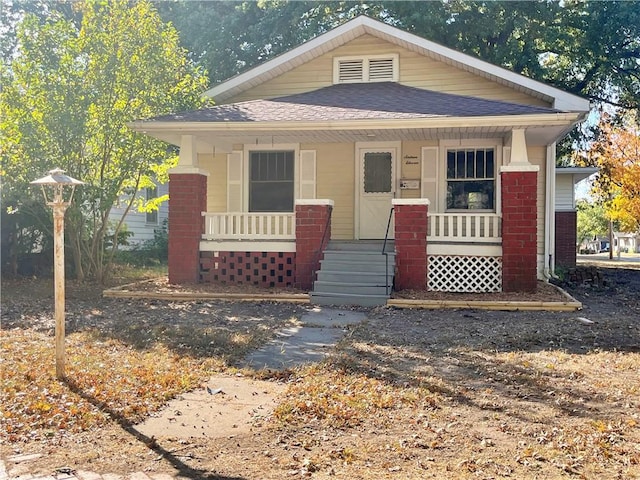 bungalow-style home featuring a porch