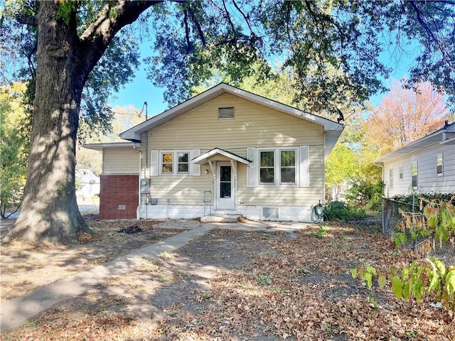 view of bungalow-style house