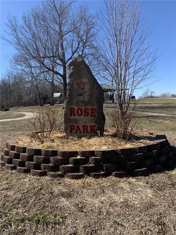 view of community sign