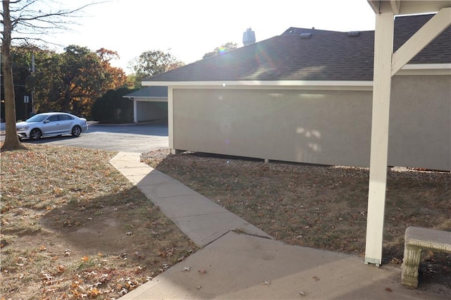 view of home's exterior with a garage