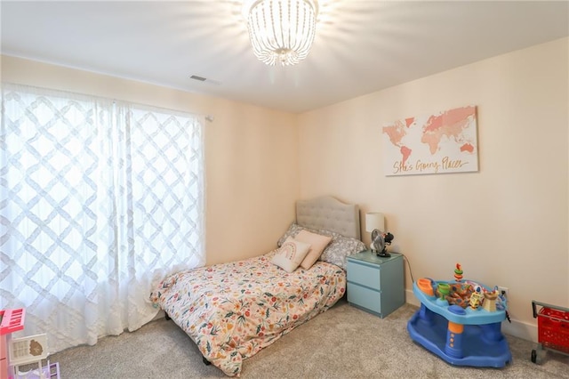 view of carpeted bedroom