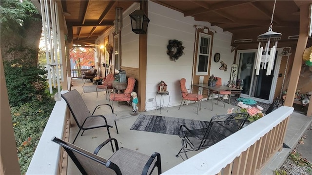 view of patio with covered porch