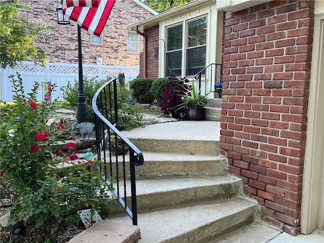 view of stairs