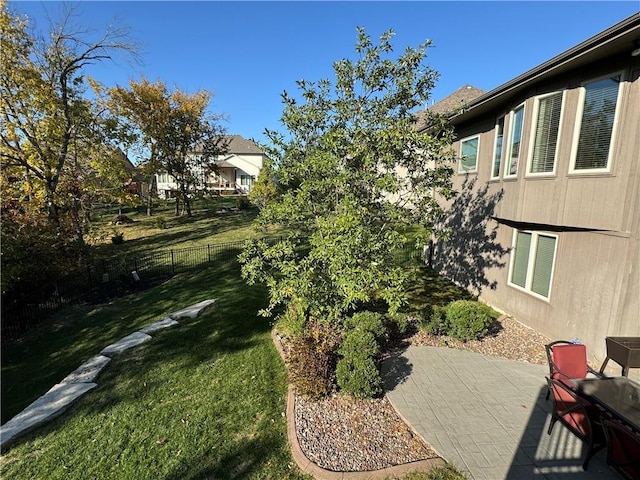 view of yard featuring a patio area