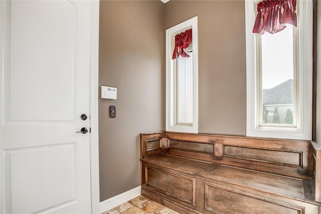 entryway with baseboards