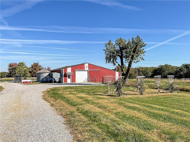 exterior space with a yard