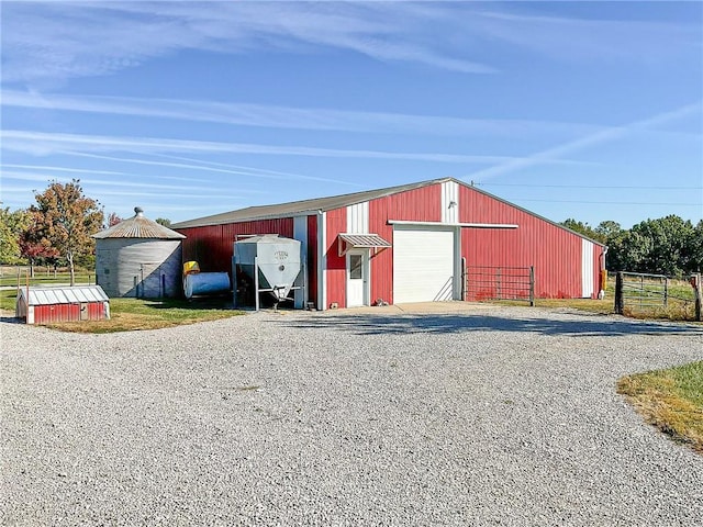 view of outbuilding with a garage