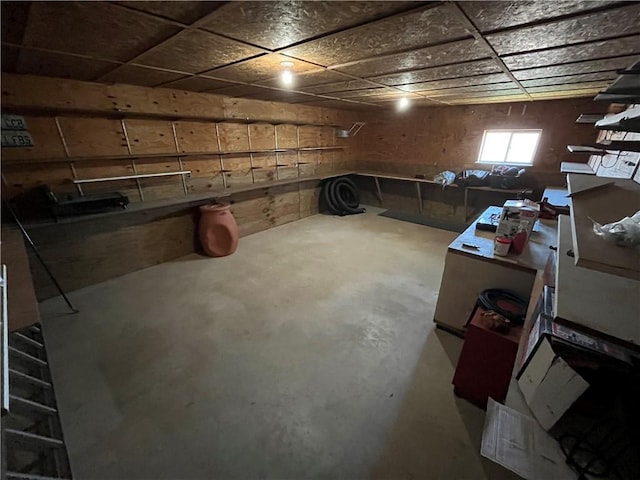 view of basement