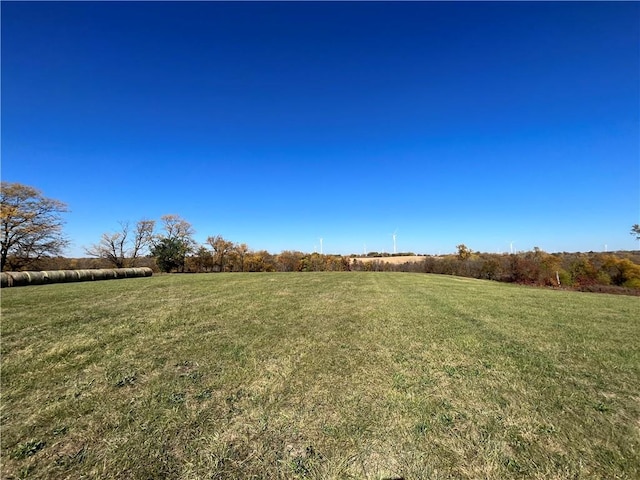 view of yard with a rural view