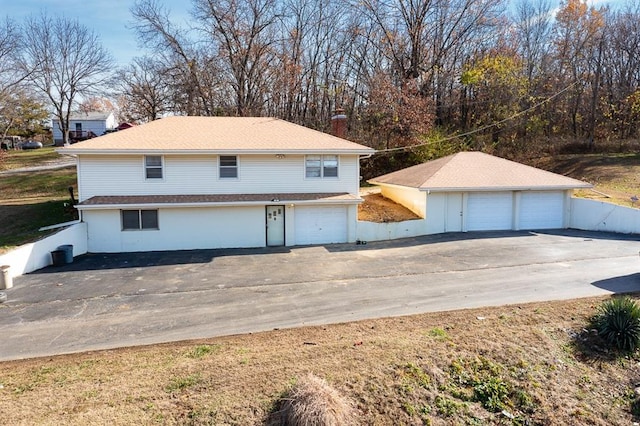 exterior space featuring a garage